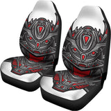 Robot Samurai Mask Print Universal Fit Car Seat Covers 102422