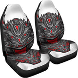 Robot Samurai Mask Print Universal Fit Car Seat Covers 102422