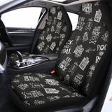 Rock And Roll Music Pattern Print Universal Fit Car Seat Covers 102422