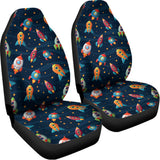 Rockets And Stars Pattern Print Universal Fit Car Seat Covers 102422