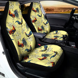 Rooster And Flower Pattern Print Universal Fit Car Seat Covers 102422