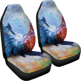 Rooster Painting Print Universal Fit Car Seat Covers 102422