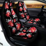 Rose And Heart Pattern Print Universal Fit Car Seat Covers 102422
