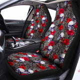 Rose Branch Skull Pattern Print Universal Fit Car Seat Covers 102422