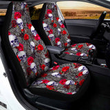 Rose Branch Skull Pattern Print Universal Fit Car Seat Covers 102422
