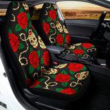 Rose Flower Sugar Skull Pattern Print Universal Fit Car Seat Covers 102422