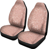 Rose Gold (NOT Real) Glitter Print Universal Fit Car Seat Covers 102422