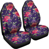 Rose Pansy Floral Flower Pattern Print Universal Fit Car Seat Covers 102422