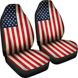 Rough American Flag Patriotic Universal Fit Car Seat Covers 102422