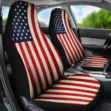 Rough American Flag Patriotic Universal Fit Car Seat Covers 102422