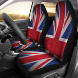 Rough Union Jack British Flag Print Universal Fit Car Seat Covers 102422
