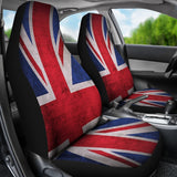 Rough Union Jack British Flag Print Universal Fit Car Seat Covers 102422