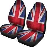 Rough Union Jack British Flag Print Universal Fit Car Seat Covers 102422