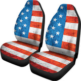 Rough USA Flag Print Universal Fit Car Seat Covers 102422