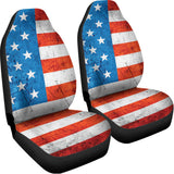 Rough USA Flag Print Universal Fit Car Seat Covers 102422
