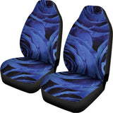 Royal Blue Rose Print Universal Fit Car Seat Covers 102422