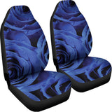 Royal Blue Rose Print Universal Fit Car Seat Covers 102422