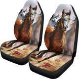 Running Horses Painting Print Universal Fit Car Seat Covers 102422