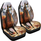 Running Horses Painting Print Universal Fit Car Seat Covers 102422