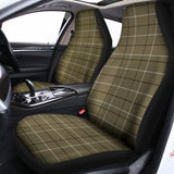 Sage Green Tattersall Pattern Print Universal Fit Car Seat Covers 102422