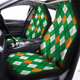 Saint Patrick's Day Argyle Pattern Print Universal Fit Car Seat Covers 102422