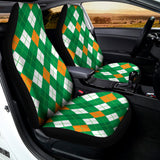 Saint Patrick's Day Argyle Pattern Print Universal Fit Car Seat Covers 102422