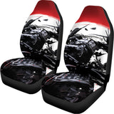 Samurai And Crow Print Universal Fit Car Seat Covers 102422