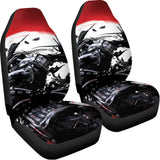 Samurai And Crow Print Universal Fit Car Seat Covers 102422