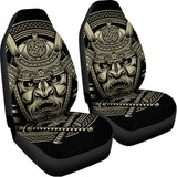 Samurai Warrior Mask Print Universal Fit Car Seat Covers 102422