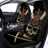 Samurai Warrior Skull Print Universal Fit Car Seat Covers 102422