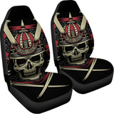 Samurai Warrior Skull Print Universal Fit Car Seat Covers 102422