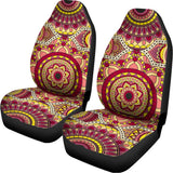 Sangria Mandala Bohemian Pattern Print Universal Fit Car Seat Covers 102422
