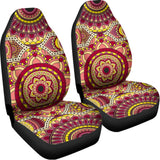 Sangria Mandala Bohemian Pattern Print Universal Fit Car Seat Covers 102422