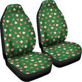 Santa Claus And Reindeer Emoji Print Universal Fit Car Seat Covers 102422