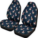Santa Claus Llama Xmas Pattern Print Universal Fit Car Seat Covers 102422