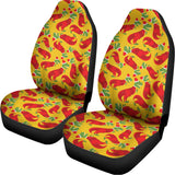 Santa Claus T-Rex Christmas Dino Print Universal Fit Car Seat Covers 102422