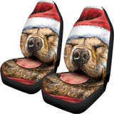 Santa Labrador Retriever Print Universal Fit Car Seat Covers 102422