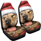 Santa Labrador Retriever Print Universal Fit Car Seat Covers 102422