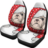 Santa Shih Tzu Print Universal Fit Car Seat Covers 102422