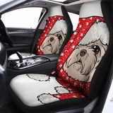 Santa Shih Tzu Print Universal Fit Car Seat Covers 102422