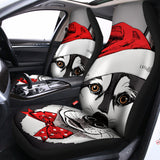 Santa Siberian Husky Print Universal Fit Car Seat Covers 102422