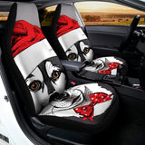 Santa Siberian Husky Print Universal Fit Car Seat Covers 102422