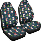 Santa Snowman Pattern Print Universal Fit Car Seat Covers 102422