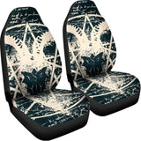 Satan Goat Skull Symbol Print Universal Fit Car Seat Covers 102422