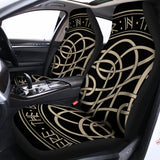 Scandinavian Viking Symbol Print Universal Fit Car Seat Covers 102422