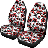 Scary Red Eyeball Pattern Print Universal Fit Car Seat Covers 102422