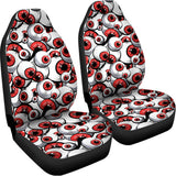 Scary Red Eyeball Pattern Print Universal Fit Car Seat Covers 102422