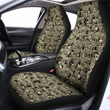 Scary Skeleton Pattern Print Universal Fit Car Seat Covers 102422