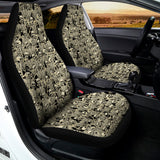 Scary Skeleton Pattern Print Universal Fit Car Seat Covers 102422