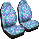 Sea Blue Mermaid Scales Pattern Print Universal Fit Car Seat Covers 102422